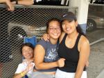 Crystal and Jannie squishing Mimi
