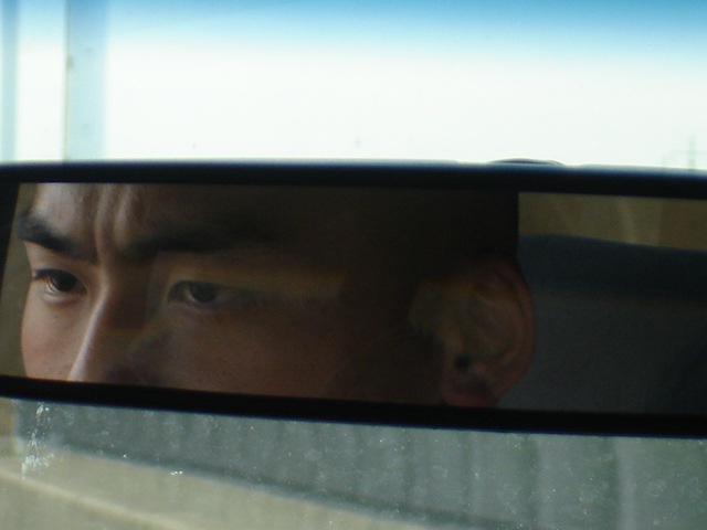 Kenny concentrating on driving