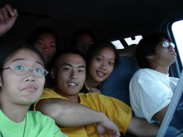 In our Chinatown van with Kenny in the Chinatown van seat