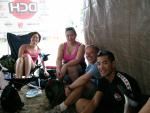 Sitting in the tent