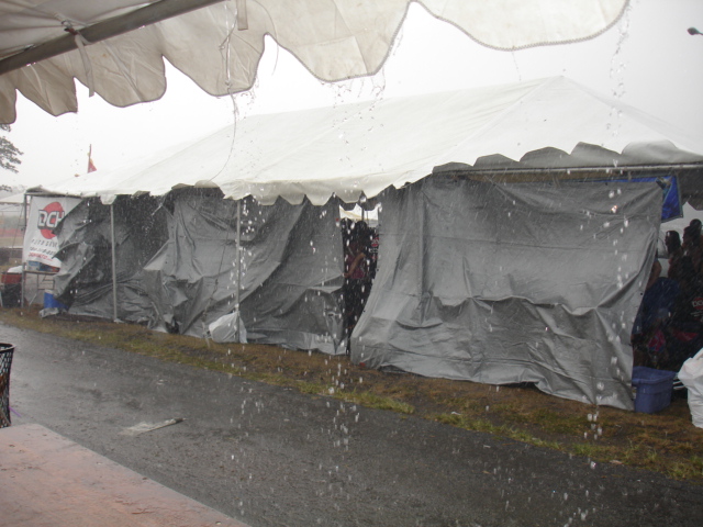 DCH enjoying our time during the downpour