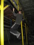 Calvin doing pull-ups