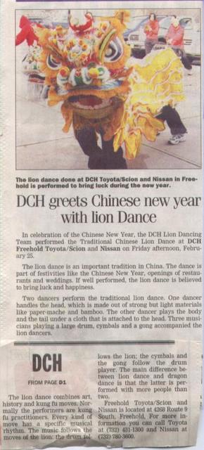 lion dancing in NJ