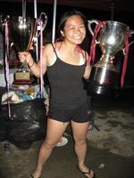 The cups are bigger than Loretta!