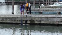 bent over paddling technique demonstration - Kimmy & Rosemary